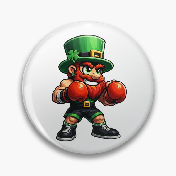 Item preview, Irish Boxing Leprechaun – Fighting St. Patrick’s Day Boxer Mascot Illustration designed and sold by BrainBubbleArt.
