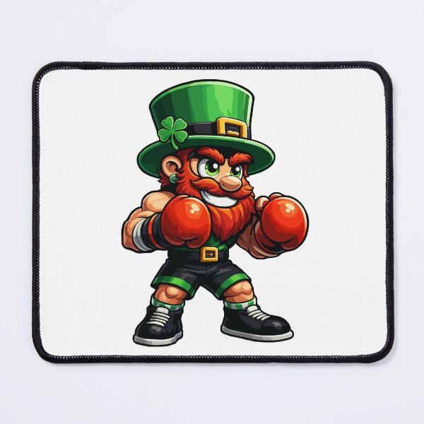 Item preview, Irish Boxing Leprechaun – Fighting St. Patrick’s Day Boxer Mascot Illustration designed and sold by BrainBubbleArt.