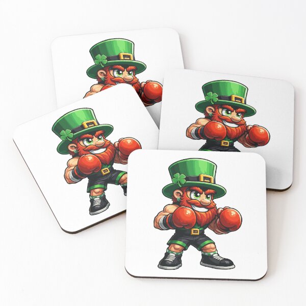 Item preview, Irish Boxing Leprechaun – Fighting St. Patrick’s Day Boxer Mascot Illustration designed and sold by BrainBubbleArt.