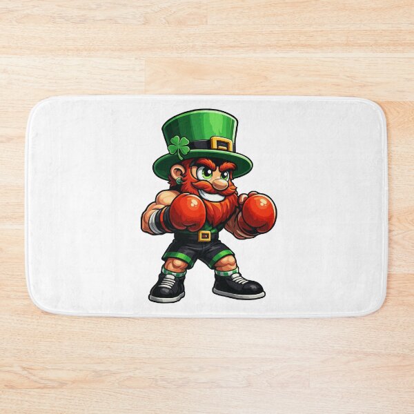 Item preview, Irish Boxing Leprechaun – Fighting St. Patrick’s Day Boxer Mascot Illustration designed and sold by BrainBubbleArt.
