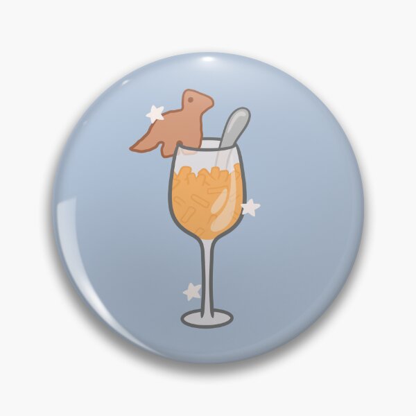 Item preview, dino nugget and mac n cheese in wine glass designed and sold by kaybowzie.
