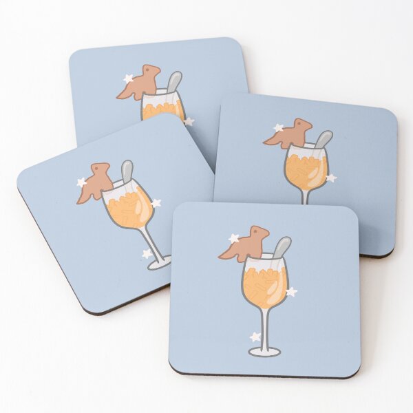 Item preview, dino nugget and mac n cheese in wine glass designed and sold by kaybowzie.