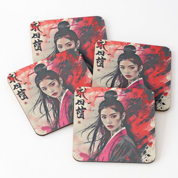 Item preview, Japanese Ink Samurai Woman Bold Street Aesthetic designed and sold by Neer arts.