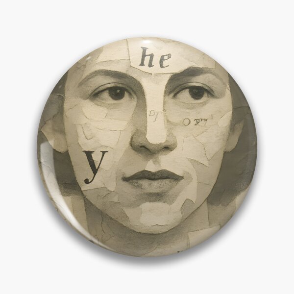 Item preview, Sylvia Plath Abstract Collage Portrait – Bell Jar, Beehive, Typewriter Text, Moon Phases, Mirrors designed and sold by Cosmopolis.