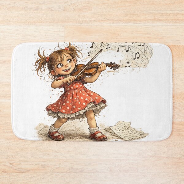 Item preview, Funny Little Violinist Girl designed and sold by SpicyWind.