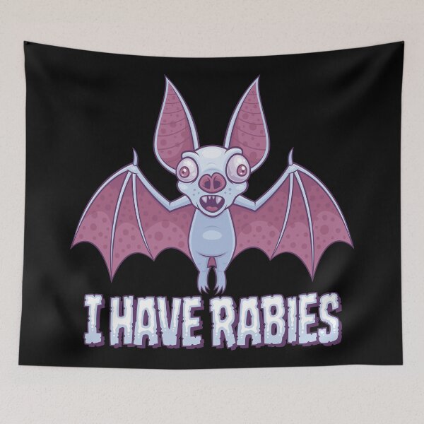 Item preview, Creepy Cute Unhinged Rabid Albino Vampire Bat designed and sold by fizzgig.