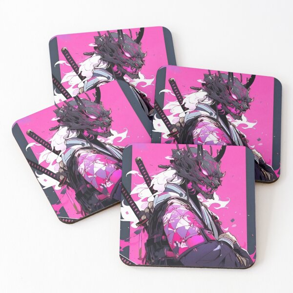 Item preview, Neon Oni Samurai | Cyberpunk Demon Warrior Art designed and sold by Dyan4.