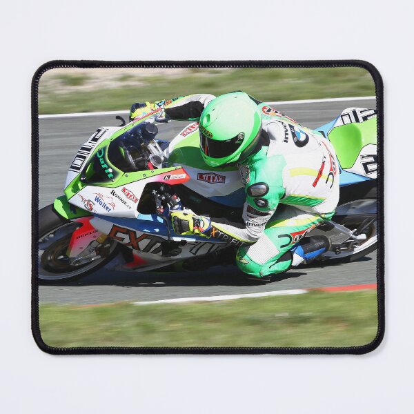 Item preview, Superbike in full throttle on the race track, leaning hard into the curve designed and sold by grande76.
