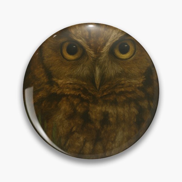Item preview, Forest Watcher – Screech Owl Oil Painting designed and sold by VandVArt.