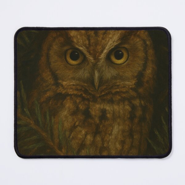 Item preview, Forest Watcher – Screech Owl Oil Painting designed and sold by VandVArt.