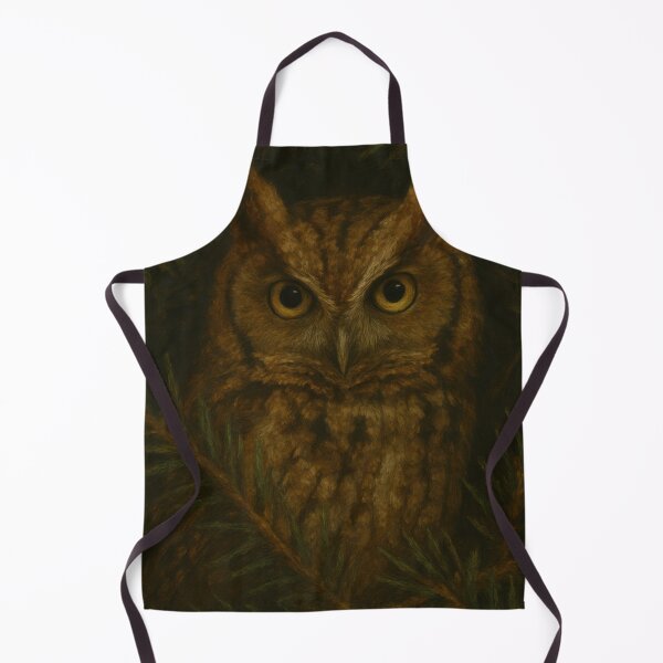 Item preview, Forest Watcher – Screech Owl Oil Painting designed and sold by VandVArt.