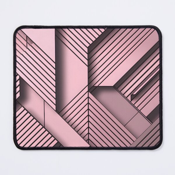 Item preview, Modern Geometric Origami Shapes Pink Gray Abstract Architecture designed and sold by ViviNyks.