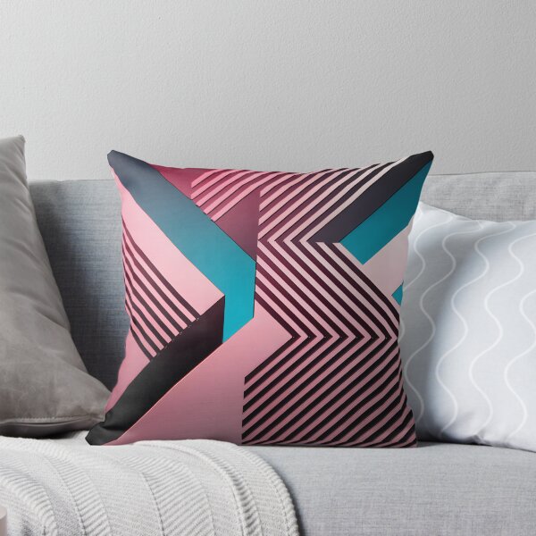 Item preview, Modern Geometric Origami Shapes Pink Teal Abstract designed and sold by ViviNyks.