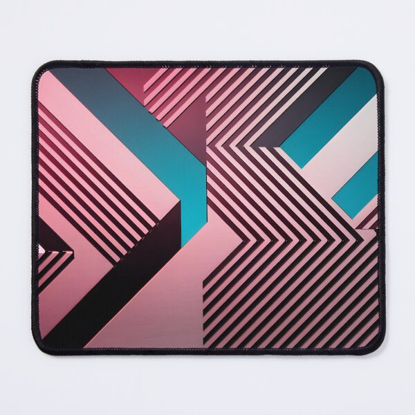 Item preview, Modern Geometric Origami Shapes Pink Teal Abstract designed and sold by ViviNyks.