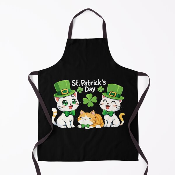 Item preview, Cute St. Patrick’s Day Cats – Lucky Shamrock Kawaii Leprechaun Kitty Cartoon for Cat Lovers designed and sold by BrainBubbleArt.