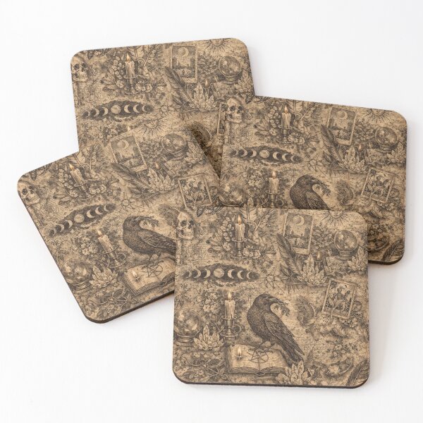 Item preview, Vintage Occult Raven Collage Pattern, witchy vibes designed and sold by patterncrow.