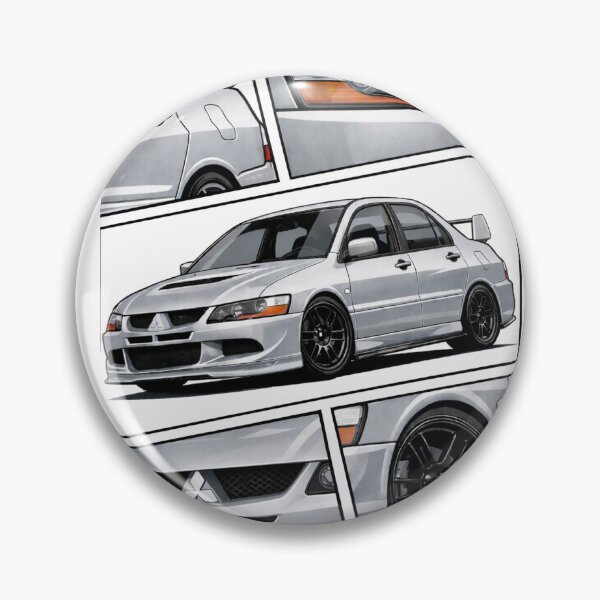 Item preview, Mitsubishi Evolution 8 Apex Silver Poster with Enkei RPF1 designed and sold by TheMitsuGuy.