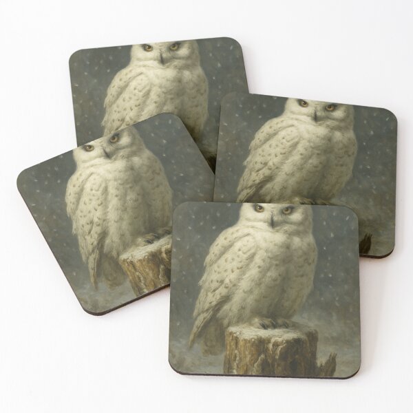 Item preview, Winter Sentinel – Snowy Owl Oil Painting designed and sold by VandVArt.