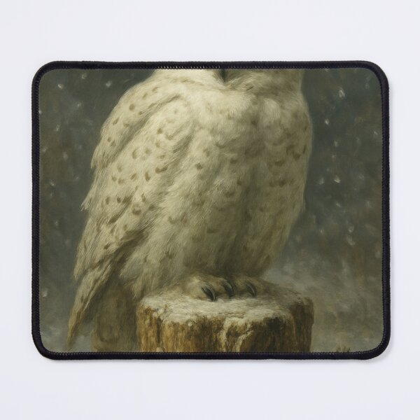 Item preview, Winter Sentinel – Snowy Owl Oil Painting designed and sold by VandVArt.