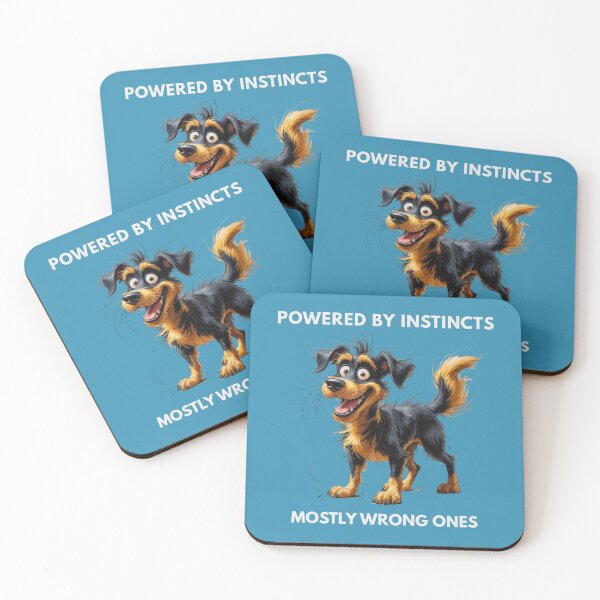 Item preview, Powered by Instincts – Scruffy Dog Illustration designed and sold by PAPIRO SIGLO XXI.