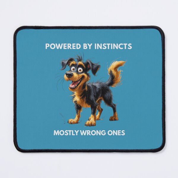 Item preview, Powered by Instincts – Scruffy Dog Illustration designed and sold by PAPIRO SIGLO XXI.