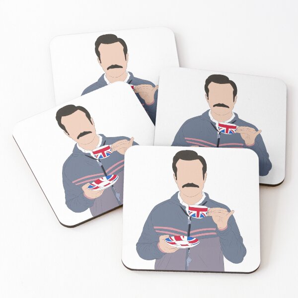 Artikelvorschau, Illustration von Ted Lasso beim Teetrinken | Fan-Art von Ted Lasso entworfen und verkauft von Still Silhouette.