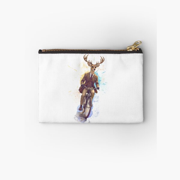 Item preview, Gentlemen Anthropomorphic Deer Riding a Bicycle designed and sold by kolonjArt.