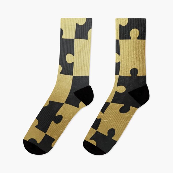 Item preview, Gold Black Puzzle Checkerboard Pattern - Luxury Geometric Design designed and sold by Italian Ink Studio.