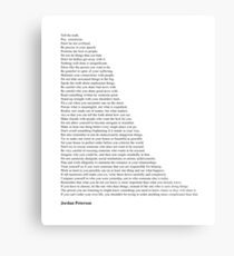 Jordan Peterson Quotes Metal Print