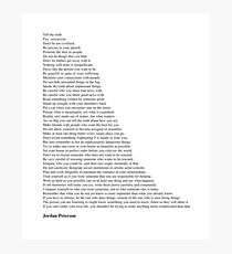 Jordan Peterson Zitate Fotodruck