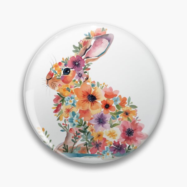Item preview, A Rabbit Covered in Bright Flowers designed and sold by Soulstar Designs.