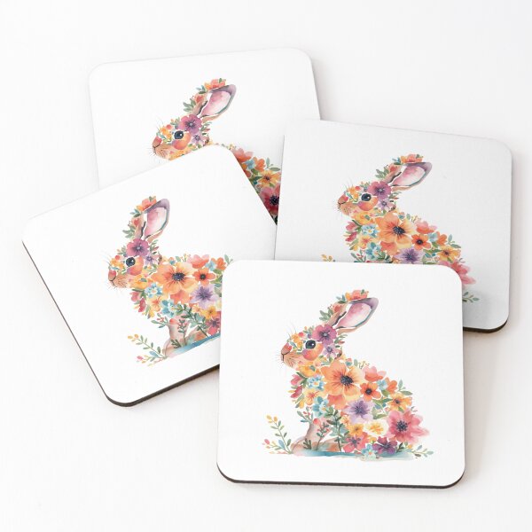 Item preview, A Rabbit Covered in Bright Flowers designed and sold by Soulstar Designs.