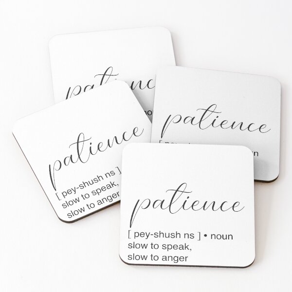 Item preview, Patience definition black and white designed and sold by dudaoliveira.art.