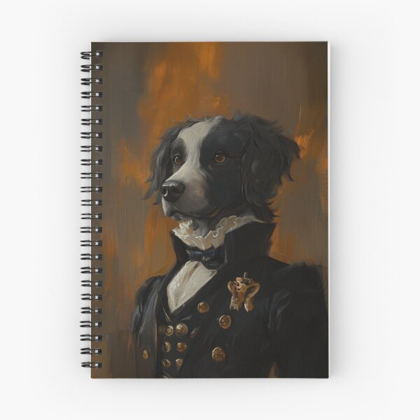 Item preview, Victorian Border Collie Gentleman Portrait – Gothic Dog Art Illustration designed and sold by baggycatsworld.