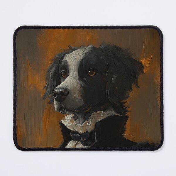 Item preview, Victorian Border Collie Gentleman Portrait – Gothic Dog Art Illustration designed and sold by baggycatsworld.