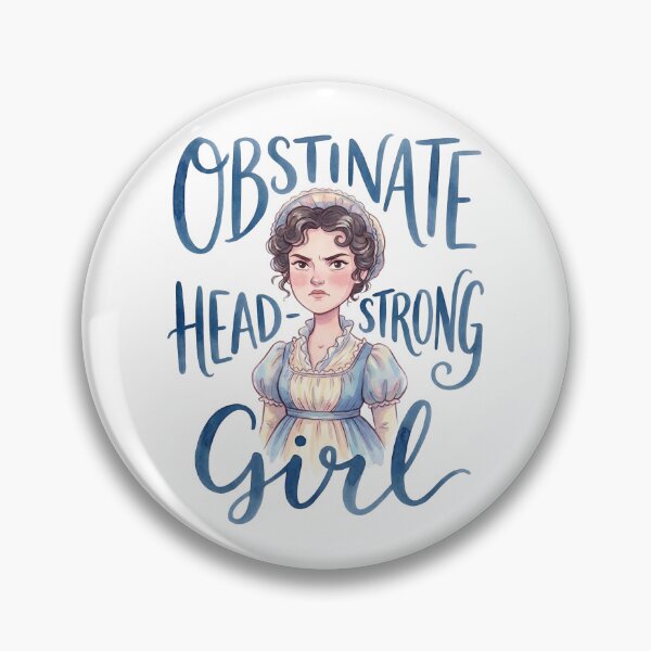 Item preview, Obstinate Headstrong Girl Watercolor Blue Text Design designed and sold by Fenay Designs.