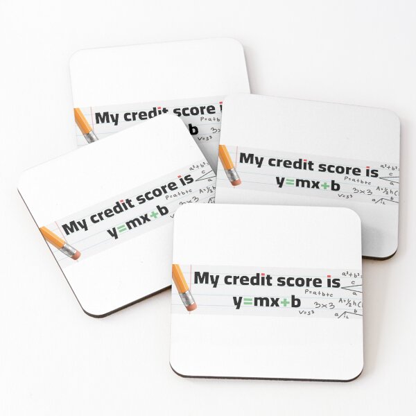 Item preview, my credit score is y=mx+b funny bumper sticker funny shirt designed and sold by Toothbrushh.