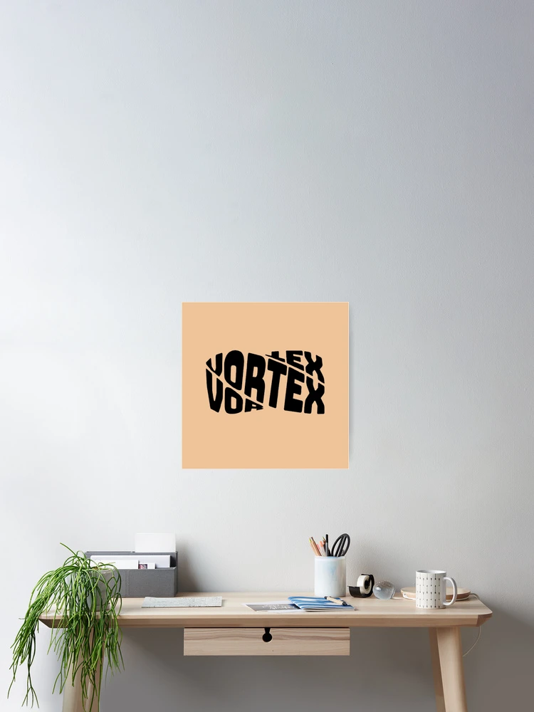 Thumbnail 2 of 3, Poster, Vortex Distorted Typography – Twisted Dark Text Design designed and sold by SoftMintDesigns.