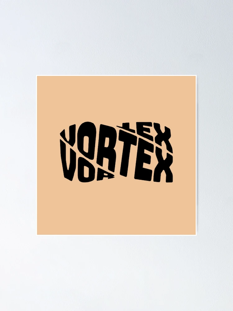 Thumbnail 1 of 3, Poster, Vortex Distorted Typography – Twisted Dark Text Design designed and sold by SoftMintDesigns.