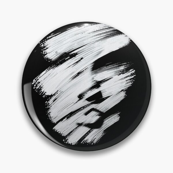 Item preview, Abstract Face Brush Stroke Art – Black and White Street Art Pop Painting designed and sold by PLUSHIWORLDtm.