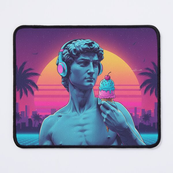 Item preview, Synthwave David Statue: Retro Aesthetic Pop Art designed and sold by hassanaljaziri.