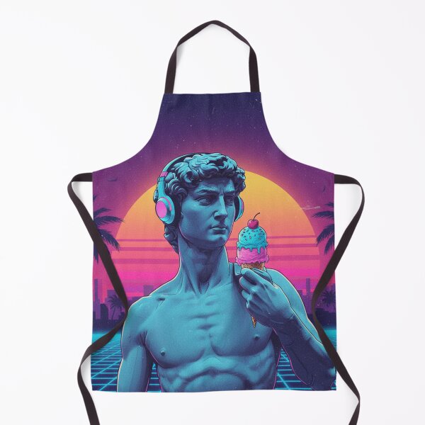 Item preview, Synthwave David Statue: Retro Aesthetic Pop Art designed and sold by hassanaljaziri.