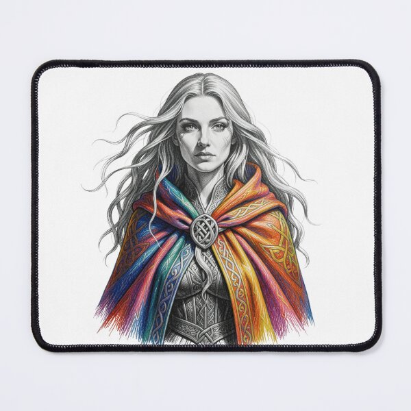 Item preview, A Celtic Woman with Flowing Hair and a Brightly Coloured Cloak designed and sold by Soulstar Designs.
