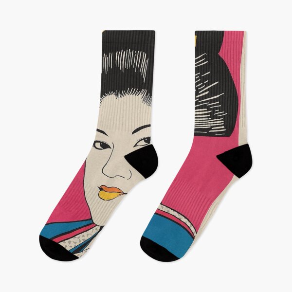Item preview, Geisha Pop Art Portrait Ukiyo-e Woodblock Print Style 1960s Screen Print Aesthetic Japanese Traditional Art designed and sold by Vandy Fullam.