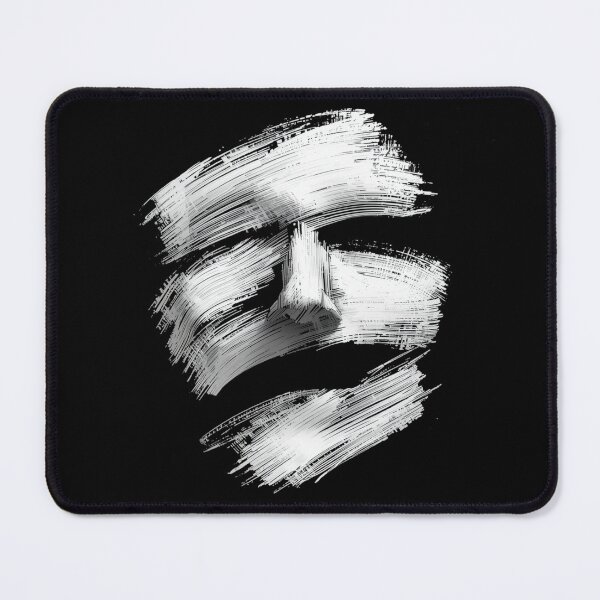 Item preview, Expressive Abstract Face – Black and White Street Art Painting designed and sold by PLUSHIWORLDtm.