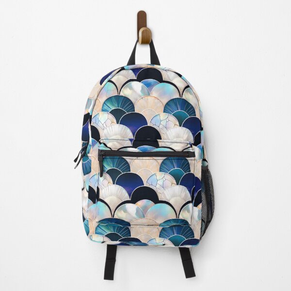 Item preview, Iridescent Mother of Pearl Scallop Pattern – Modern Art Deco Geometric Design designed and sold by Windy-market.