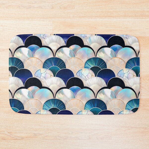 Item preview, Iridescent Mother of Pearl Scallop Pattern – Modern Art Deco Geometric Design designed and sold by Windy-market.