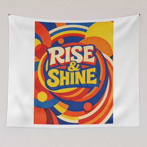 Item preview, Rise & Shine Retro Color Burst Art designed and sold by ForeverPrintsOK.