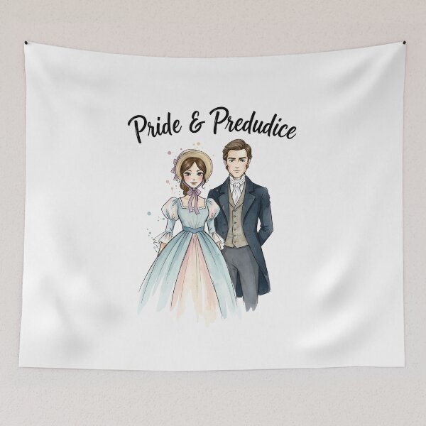 Item preview, Cute Pride and Prejudice Anime Style Character Illustration designed and sold by Fenay Designs.