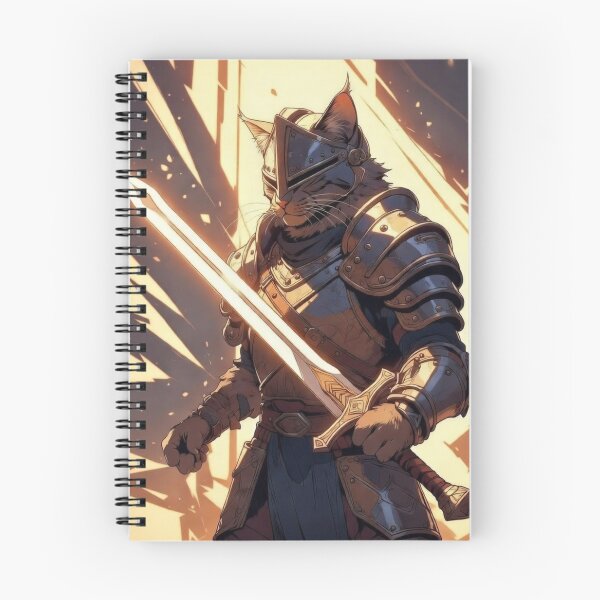Item preview, Warrior cat wearing its beautiful armor and sword designed and sold by UrbanView.
